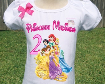 Disney Princesses Birthday Shirt,Princess Birthday Shirt