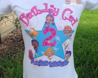 Birthday shirt girl, Bubble Guppies Birthday Shirt, Second Birthday Shirt