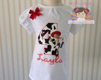 Birthday girl shirt,Jessie Birthday shirt,toy story birthday shirt, girls tops