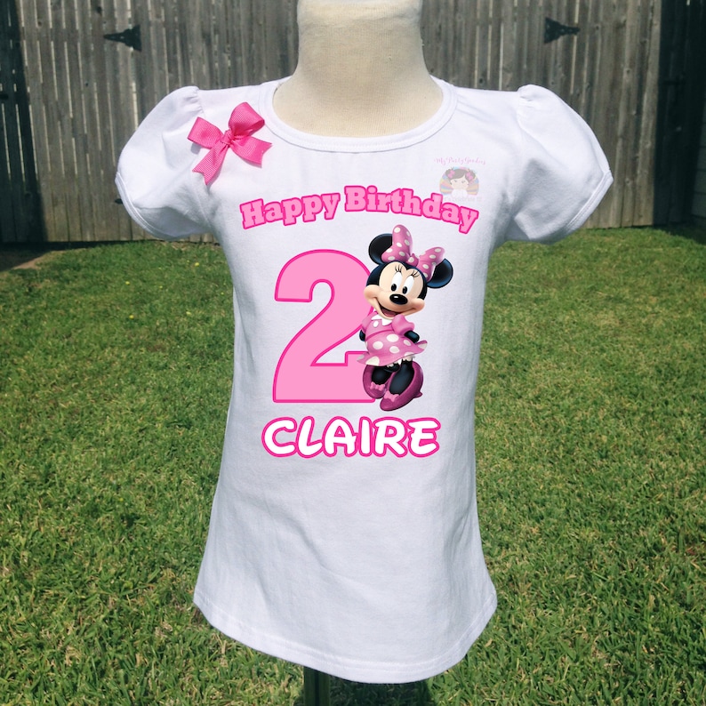 Pink minnie mouse shirt birthday tshirt first birthday Etsy