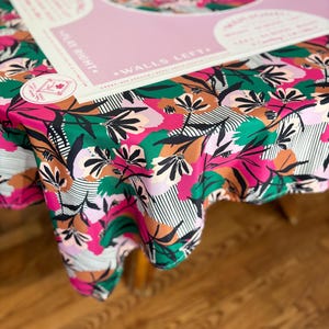 Mahjong Tablecloth Instructional and Decorative (Magenta Bloom Design)