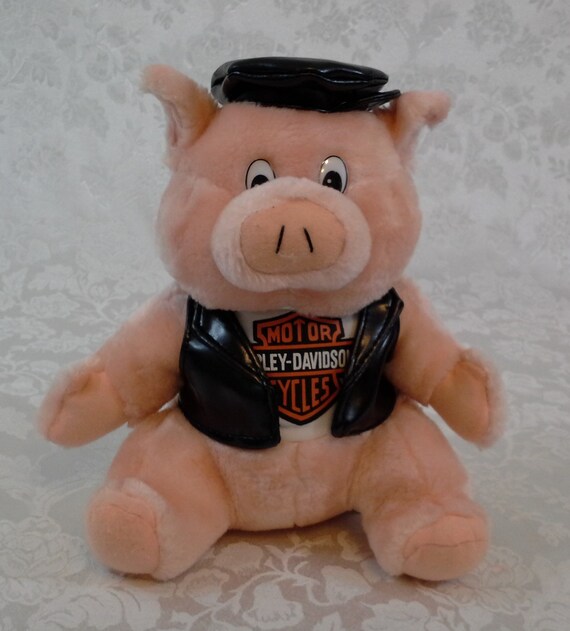 harley davidson stuffed pig