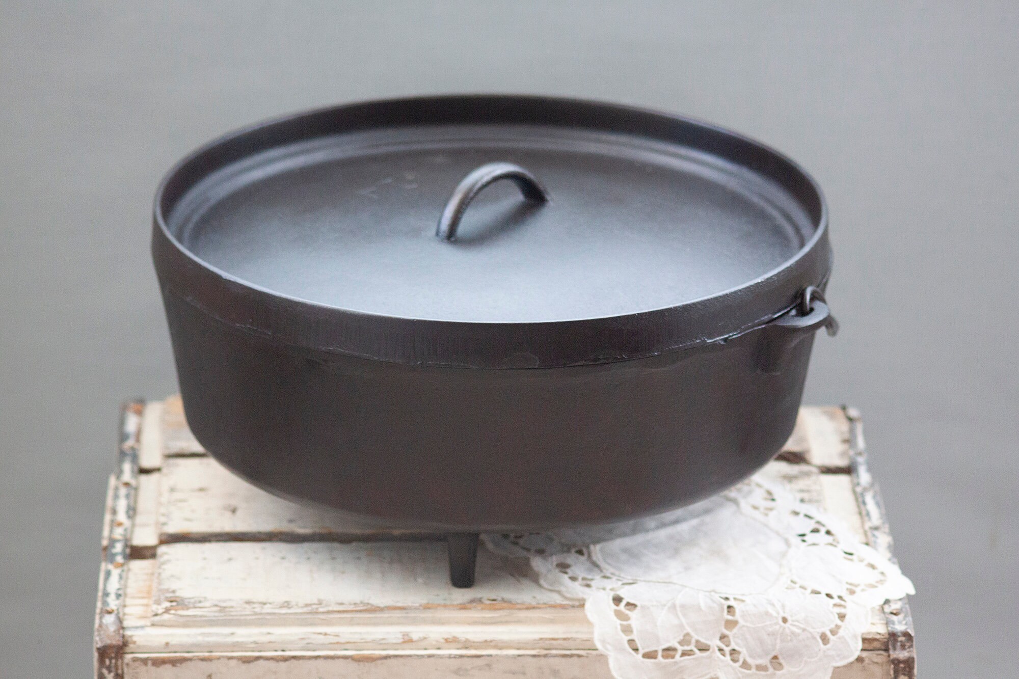 Pots Kitchen & Dining Restored Seasoned 3 Footed Country Dutch Oven ...