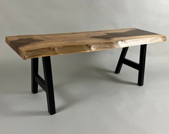 Made to Order - Live Edge Benches - Modern Rustic - Bench - Hairpin Legs - Walnut - Midcentury Modern