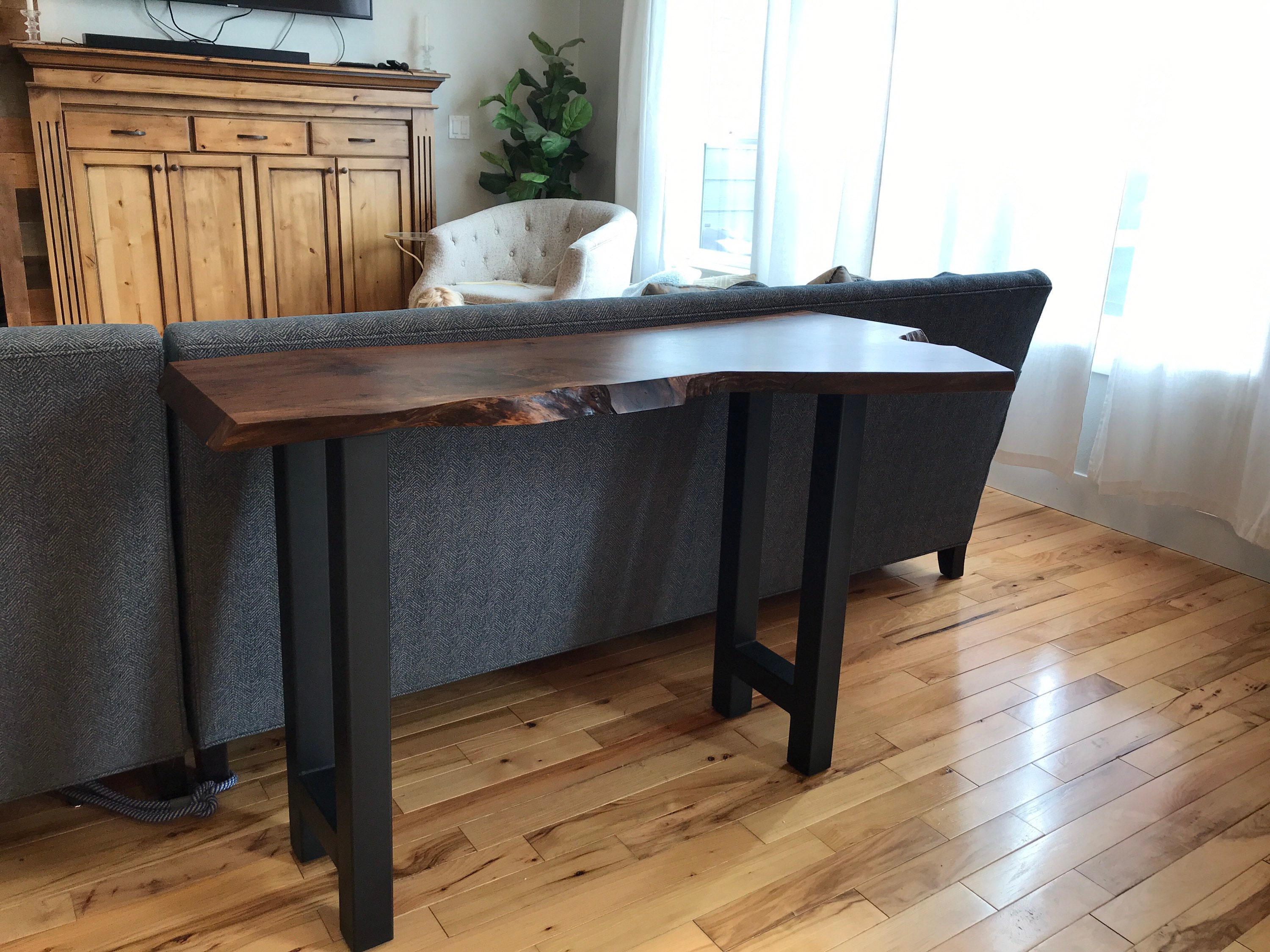 Made to Order Live Edge Console Table Live Edge Hall Table Live