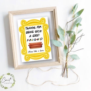 Friends Theme Baby Shower - Yellow Favor Sign - Vertical - Printable - Instant Download - Digital File - Templett DIY #10