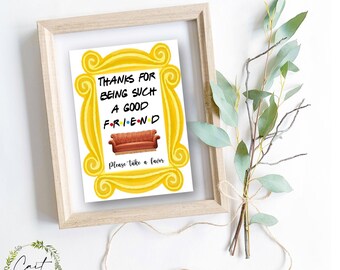 Friends Theme Bridal Shower - Yellow Favor Sign - Vertical - Printable - Instant Download - Digital File - Templett DIY #10