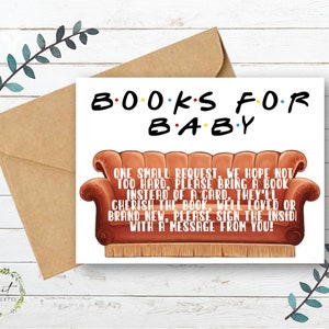 Friends Theme Baby Shower Party - Bücher für Baby Add On - Printable - Sofort Download - Digitale Datei - Templett DIY #10