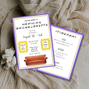 Friends Theme Bachelorette Party Invite Bachelorette Party Invite Template Friends Theme Invite Bachelorette Party Download Itinerary #10