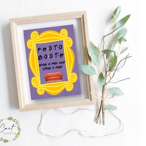 Friends Theme Bridal Shower - Photo Booth Zeichen - vertikal - druckbar - sofortiger Download - digitale Datei - Templett DIY #10