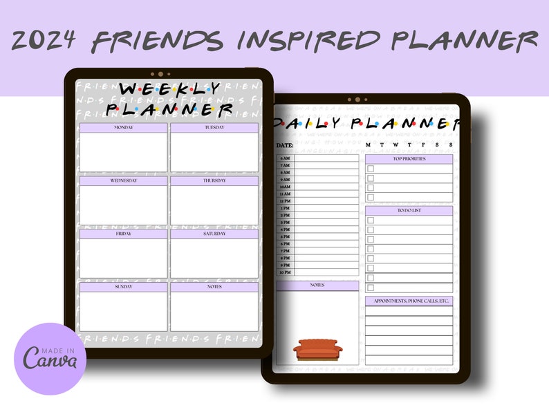 Digital Planner Friends Theme Planner Friends Inspired Digital Planner