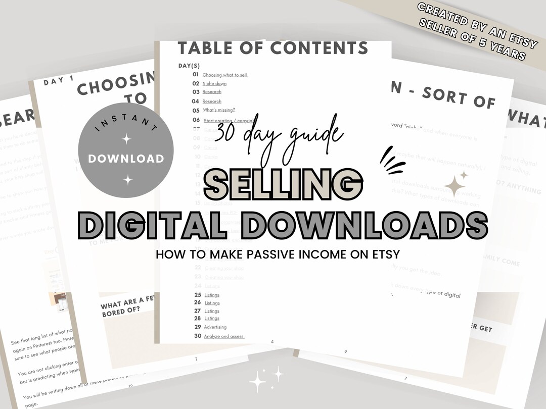 Passive Income How to Sell Digital Downloads on Etsy How to Make ...