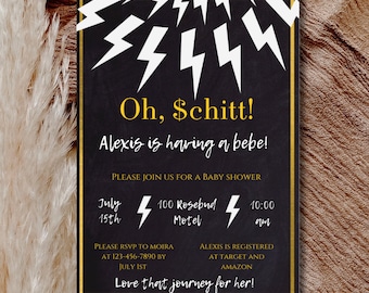 Schitt's Creek Baby Shower Invite Baby Shower Gift Baby Shower Invitation Schitts Creek Theme Invitation David Rose Canva Invitation