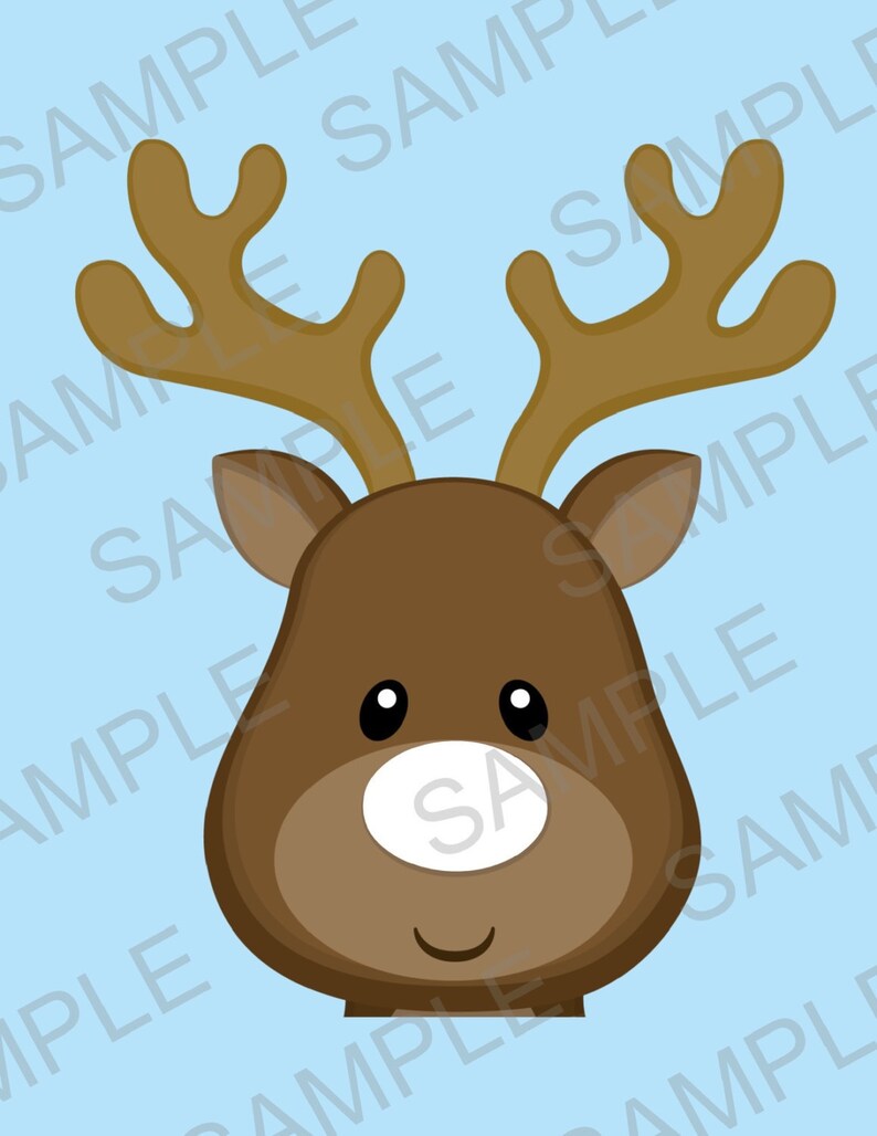 Instant Download Pin The NOSE On Rudolph Game Set Etsy