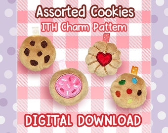 DESCARGA DIGITAL Galletas variadas ITH .pes Patrón de encanto de felpa