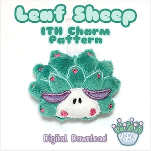 DIGITAL DOWNLOAD Leaf Sheep Nudibranch ITH .pes Plush Charm Pattern