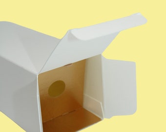 1/2-oz, 1-oz, 2-oz, 4-oz — Italian cream dropper boxes with champagne gold insert