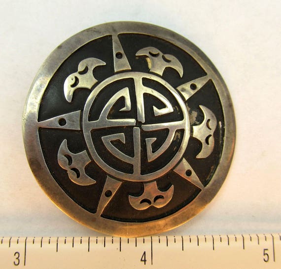 Taxco Sterling Silver Overlay Pendant/Brooch - image 4