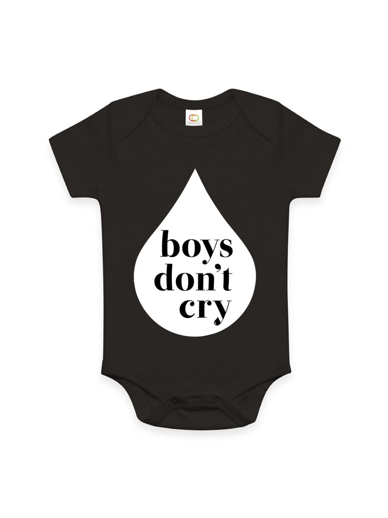 Boys Don't Cry The Cure inspired baby rock romper image 1