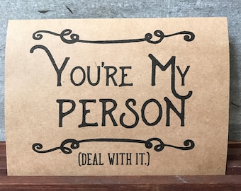You're My Person Kraft Card