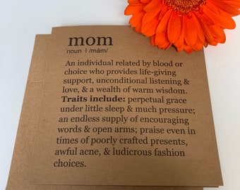 The Un-Dictionary Mother's Day card