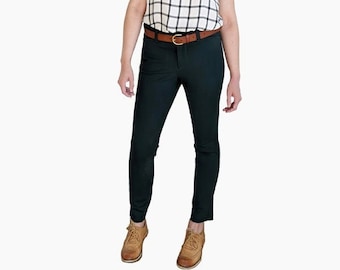 Rosslyn Trousers, women's ponte knit bootcut, slim, straight leg pdf sewing pattern