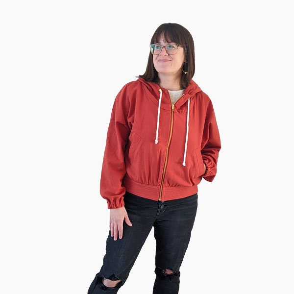 Wheaton Windbreaker, dolman sleeve hooded woven jacket pdf sewing pattern