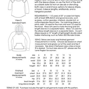 Camden Raglan, juniors, tweens, teens knit raglan shirt or hoodie with kangaroo pocket pdf sewing pattern image 5