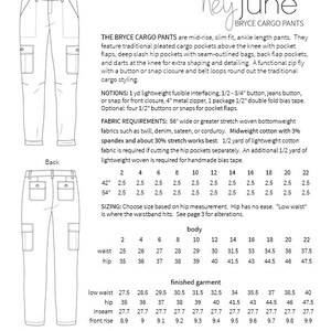 Bryce Cargo Pants, womens woven tapered cargo pants flap pocket ankle length skinny slim trousers pdf sewing pattern image 8
