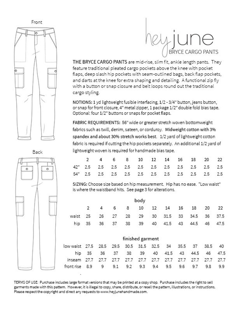 Bryce Cargo Pants, womens woven tapered cargo pants flap pocket ankle length skinny slim trousers pdf sewing pattern image 8