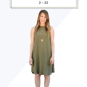 Trevi Top und Kleid, A-Linie, Swing, Trapez ärmellos Damen pdf Schnittmuster
