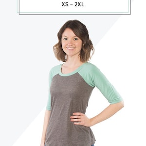 Lane Raglan, dames raglan gebreid shirt of hoodie met duimgaten manchetten pdf naaipatroon