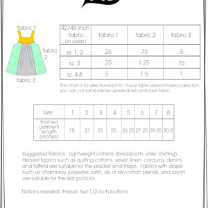 Narita Dress, woven dress colorblock sleeveless buttons yoke jumper pdf sewing pattern image 5