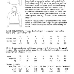 Lane Raglan, womens raglan knit shirt or hoodie with thumbhole cuffs pdf sewing pattern image 5