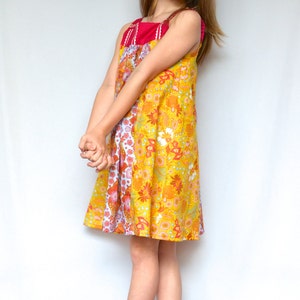 Narita Dress, woven dress colorblock sleeveless buttons yoke jumper pdf sewing pattern image 4