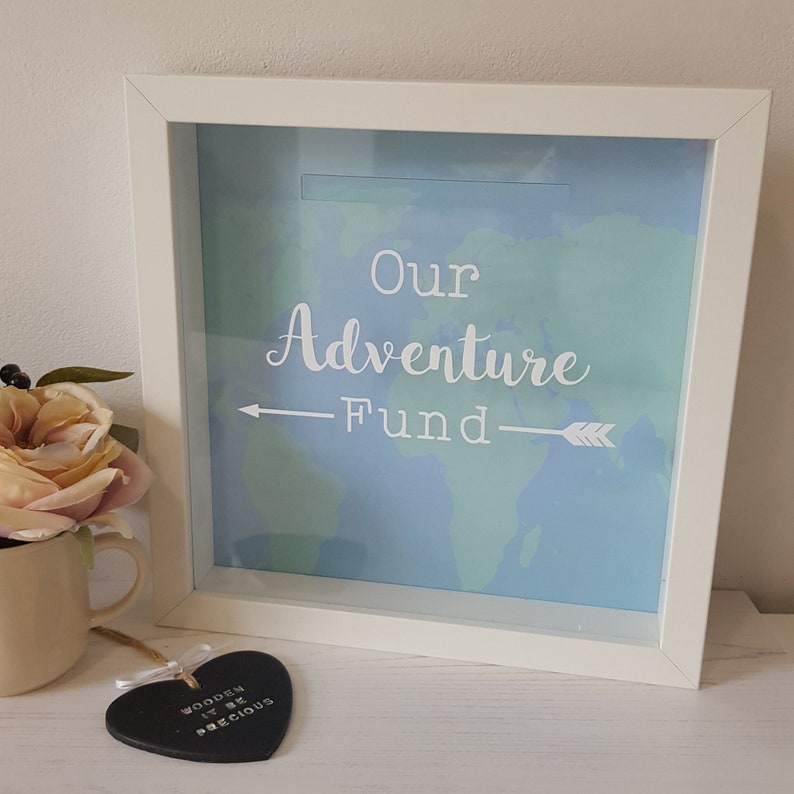 Personalised Money Box Frame Money Box Savings Adventure Etsy UK