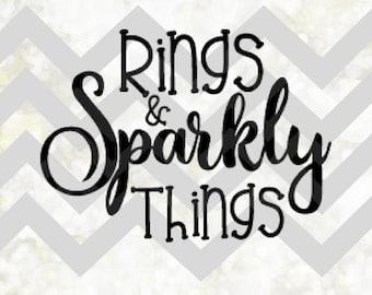 Rings and Sparkly Things SVG/Digital/Rings&Things/Cutting Image/Wedding/Vector/Trinket Idea/Instant Download