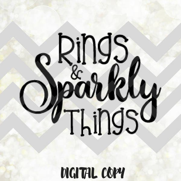 Rings and Sparkly Things SVG/Digital/Rings&Things/Cutting Image/Wedding/Vector/Trinket Idea/Instant Download