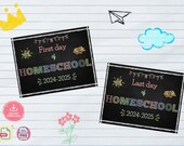 Homeschool Back-To-School Printable Sign/First Day/Last Day