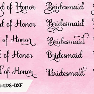 Fête de la mariée SVG/PNG/VECTOR/copie numérique/ensemble/mariage/demoiselle d'honneur/demoiselle d'honneur
