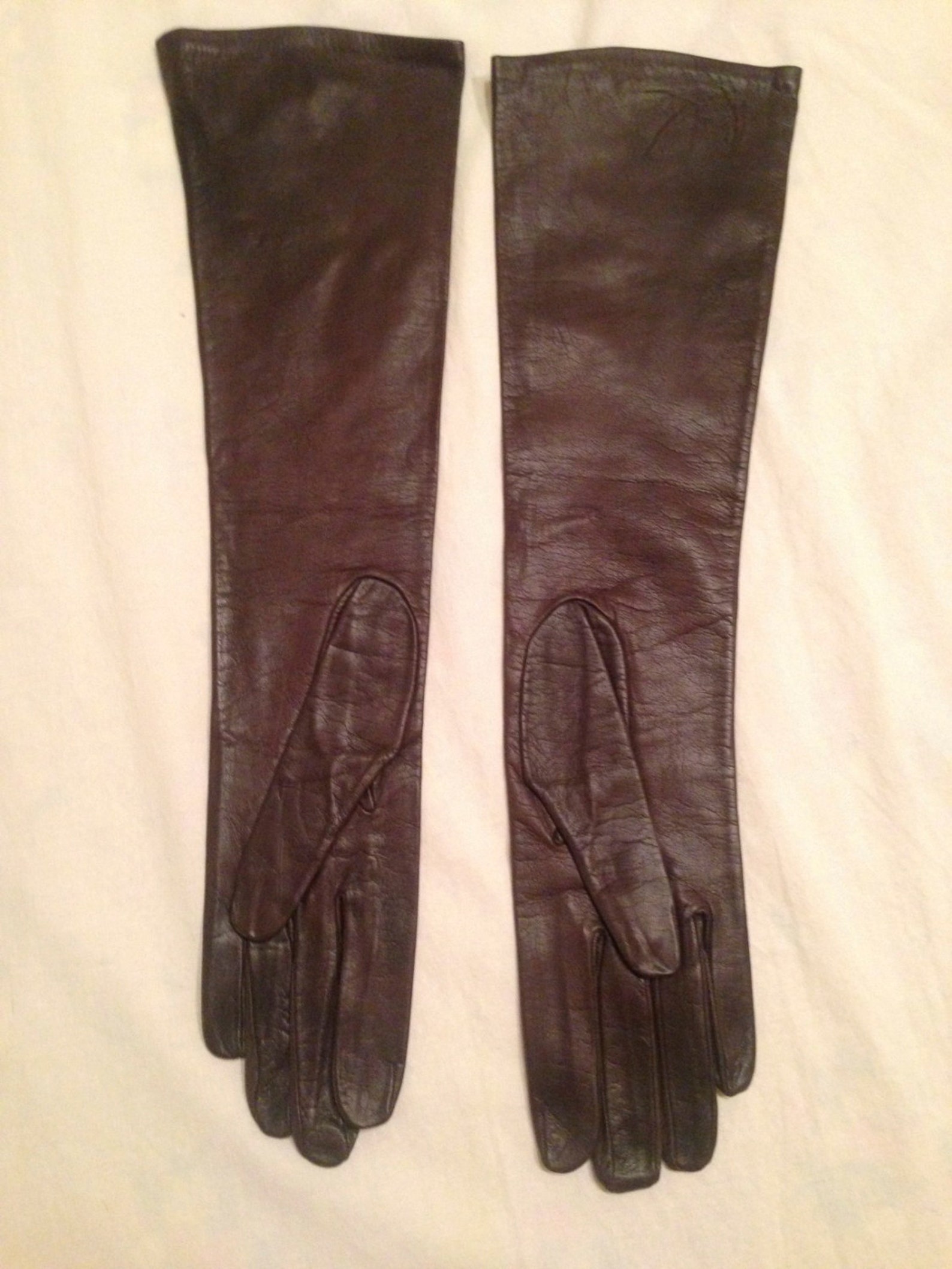 Sax Fifth Avenue Vintage Brown Leather Glove Made in Paris Etsy