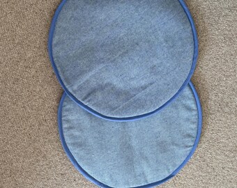 Set of 2 Blue Aga Toppers, Pot Stand, Table Wear.