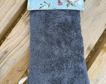 Egyptian Cotton Aga Towel: Robin Print Kitchen Rail Towel