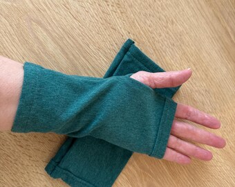 Fingerless Gloves, Green Mitts, Wrist Warmers, Hand Warmers, Gloves, Gift for Mum, Gift for women,