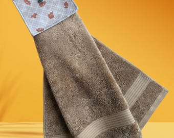Highland Cow Egyptian Cotton Aga Towel: Kitchen Tea Hand Towel