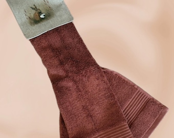 Hare Print Aga Towel: Egyptian Cotton Kitchen Towel