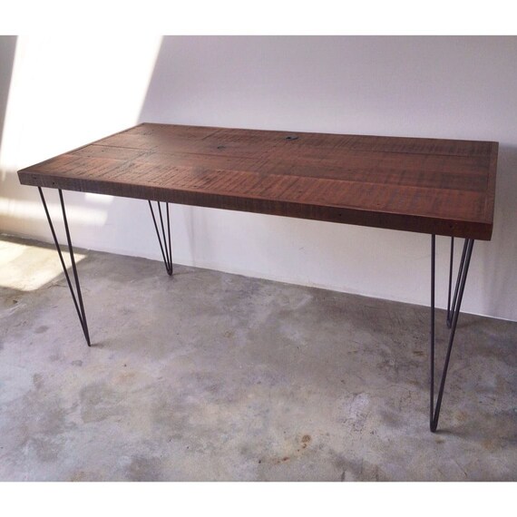 THE EMERSON Reclaimed wood desk w/ hairpin legs Etsy