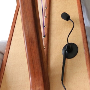 Modern Lever Harp Pickup, &quot;The Feather&quot; with Flexible Micro-Goose Neck by Myers Pickups , Harp Pickup