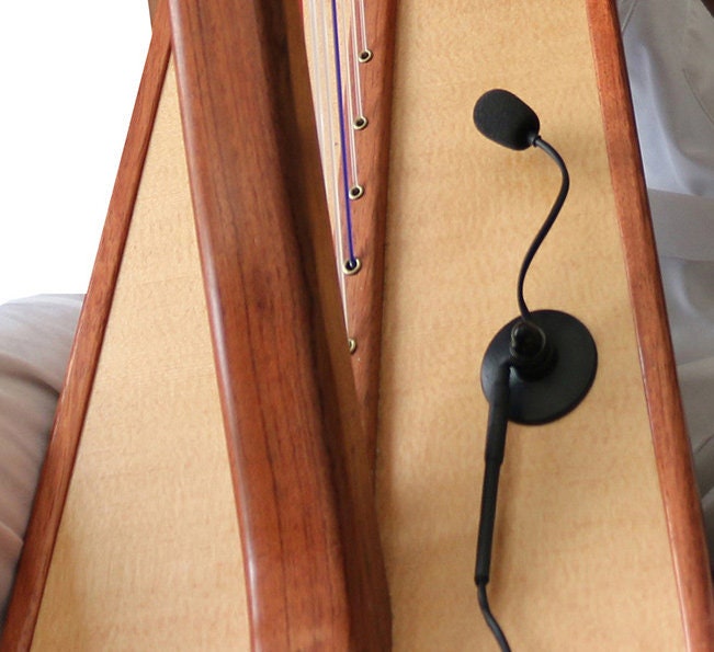 Llanera Microphone, "The Feather" with Flexible Micro-Goose Neck by Myers Pickups , Harp Microphone