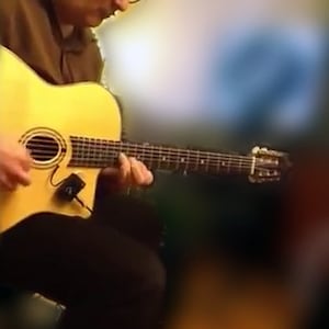 Acoustic Guitar PICKUP with Flexible Micro-Gooseneck. The smallest, all-in-one, preamp/active pickup ! See it in action! myerspickups.com
